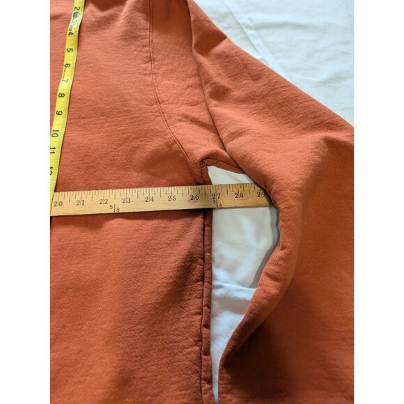 Nu Views Rust Orange XXL Long-Sleeve Top Abstract Patchwork vintage 80s Western - Picture 12 of 14